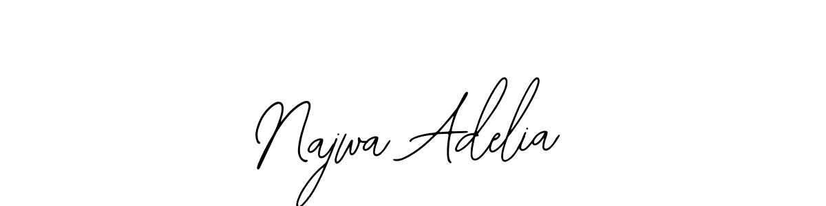 Also You can easily find your signature by using the search form. We will create Najwa Adelia name handwritten signature images for you free of cost using Bearetta-2O07w sign style. Najwa Adelia signature style 12 images and pictures png