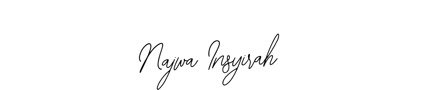 Similarly Bearetta-2O07w is the best handwritten signature design. Signature creator online .You can use it as an online autograph creator for name Najwa Insyirah. Najwa Insyirah signature style 12 images and pictures png