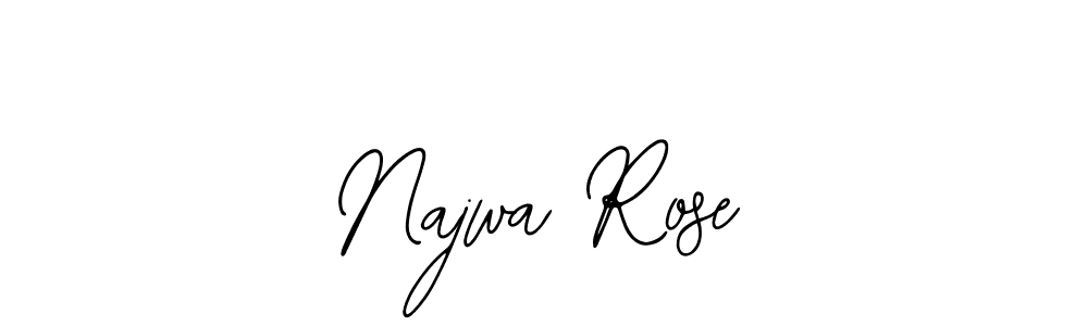 Use a signature maker to create a handwritten signature online. With this signature software, you can design (Bearetta-2O07w) your own signature for name Najwa Rose. Najwa Rose signature style 12 images and pictures png
