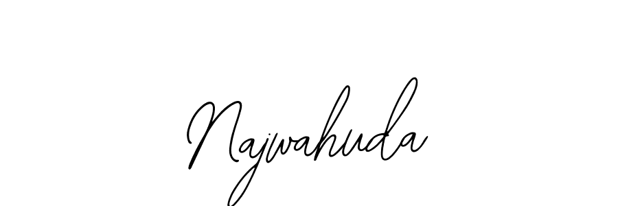 Bearetta-2O07w is a professional signature style that is perfect for those who want to add a touch of class to their signature. It is also a great choice for those who want to make their signature more unique. Get Najwahuda name to fancy signature for free. Najwahuda signature style 12 images and pictures png
