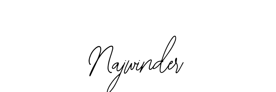 Najwinder stylish signature style. Best Handwritten Sign (Bearetta-2O07w) for my name. Handwritten Signature Collection Ideas for my name Najwinder. Najwinder signature style 12 images and pictures png