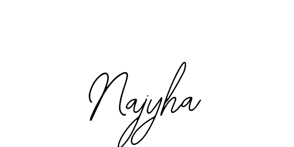 You should practise on your own different ways (Bearetta-2O07w) to write your name (Najyha) in signature. don't let someone else do it for you. Najyha signature style 12 images and pictures png