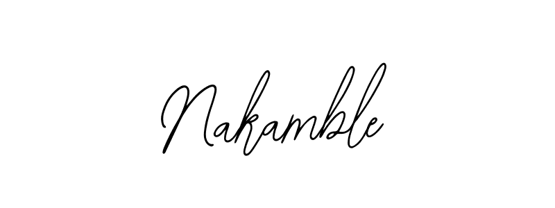 Make a beautiful signature design for name Nakamble. With this signature (Bearetta-2O07w) style, you can create a handwritten signature for free. Nakamble signature style 12 images and pictures png