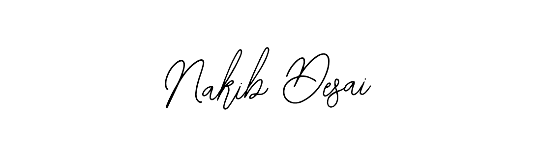 How to make Nakib Desai name signature. Use Bearetta-2O07w style for creating short signs online. This is the latest handwritten sign. Nakib Desai signature style 12 images and pictures png