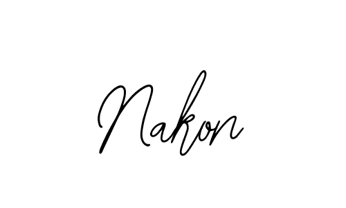 How to make Nakon name signature. Use Bearetta-2O07w style for creating short signs online. This is the latest handwritten sign. Nakon signature style 12 images and pictures png