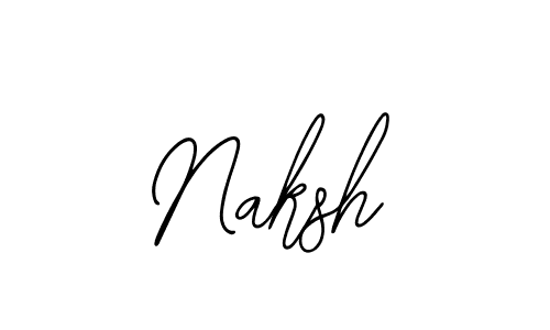 Design your own signature with our free online signature maker. With this signature software, you can create a handwritten (Bearetta-2O07w) signature for name Naksh. Naksh signature style 12 images and pictures png