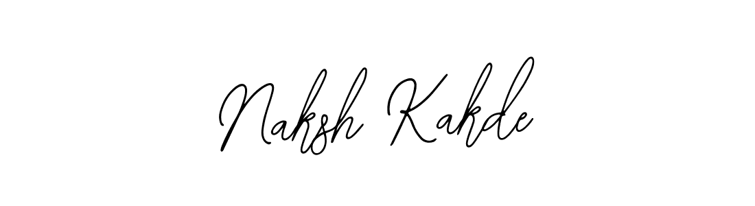 You should practise on your own different ways (Bearetta-2O07w) to write your name (Naksh Kakde) in signature. don't let someone else do it for you. Naksh Kakde signature style 12 images and pictures png