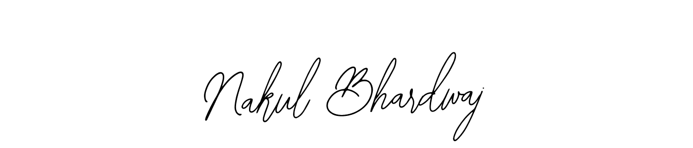 How to make Nakul Bhardwaj name signature. Use Bearetta-2O07w style for creating short signs online. This is the latest handwritten sign. Nakul Bhardwaj signature style 12 images and pictures png