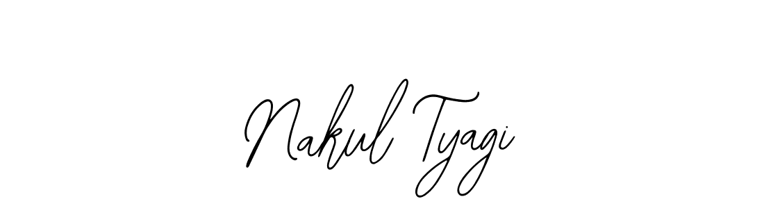 You should practise on your own different ways (Bearetta-2O07w) to write your name (Nakul Tyagi) in signature. don't let someone else do it for you. Nakul Tyagi signature style 12 images and pictures png