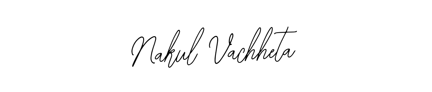 Also You can easily find your signature by using the search form. We will create Nakul Vachheta name handwritten signature images for you free of cost using Bearetta-2O07w sign style. Nakul Vachheta signature style 12 images and pictures png