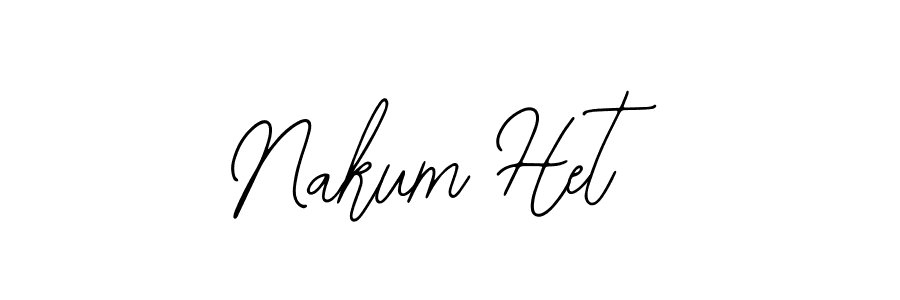 How to make Nakum Het name signature. Use Bearetta-2O07w style for creating short signs online. This is the latest handwritten sign. Nakum Het signature style 12 images and pictures png