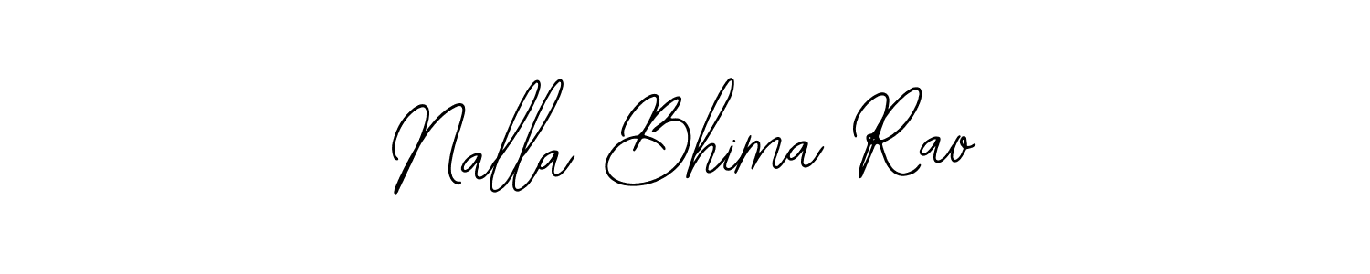 Use a signature maker to create a handwritten signature online. With this signature software, you can design (Bearetta-2O07w) your own signature for name Nalla Bhima Rao. Nalla Bhima Rao signature style 12 images and pictures png
