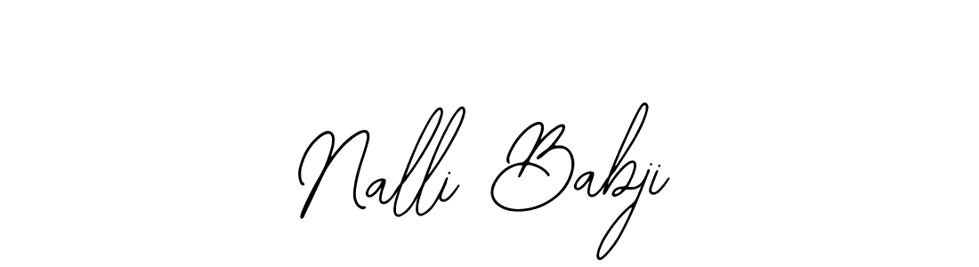 if you are searching for the best signature style for your name Nalli Babji. so please give up your signature search. here we have designed multiple signature styles  using Bearetta-2O07w. Nalli Babji signature style 12 images and pictures png