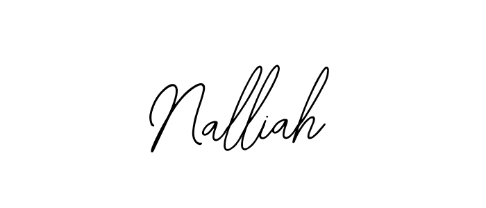 The best way (Bearetta-2O07w) to make a short signature is to pick only two or three words in your name. The name Nalliah include a total of six letters. For converting this name. Nalliah signature style 12 images and pictures png