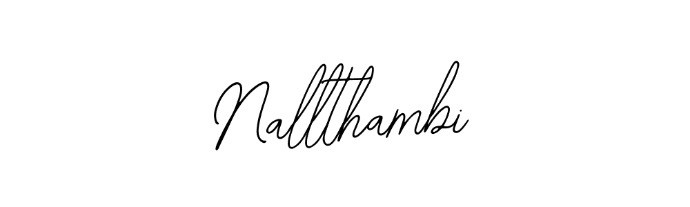 How to make Nallthambi name signature. Use Bearetta-2O07w style for creating short signs online. This is the latest handwritten sign. Nallthambi signature style 12 images and pictures png