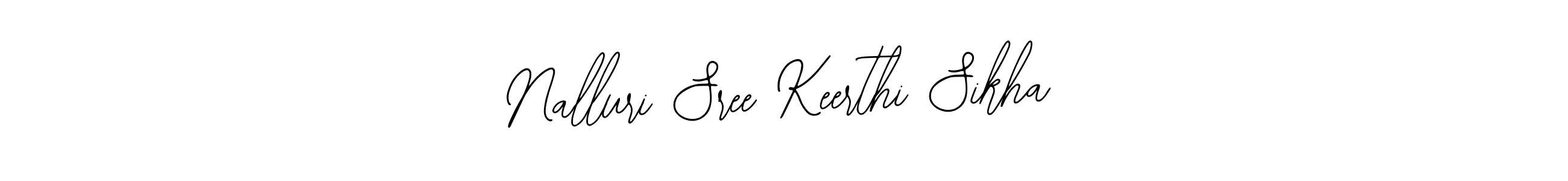 The best way (Bearetta-2O07w) to make a short signature is to pick only two or three words in your name. The name Nalluri Sree Keerthi Sikha include a total of six letters. For converting this name. Nalluri Sree Keerthi Sikha signature style 12 images and pictures png
