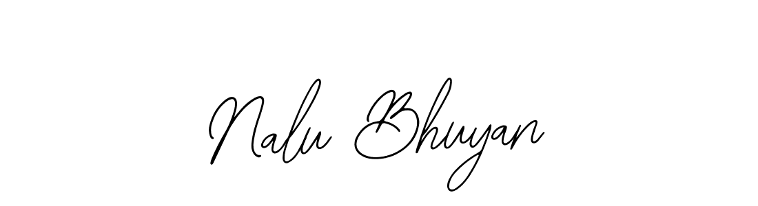 How to make Nalu Bhuyan name signature. Use Bearetta-2O07w style for creating short signs online. This is the latest handwritten sign. Nalu Bhuyan signature style 12 images and pictures png