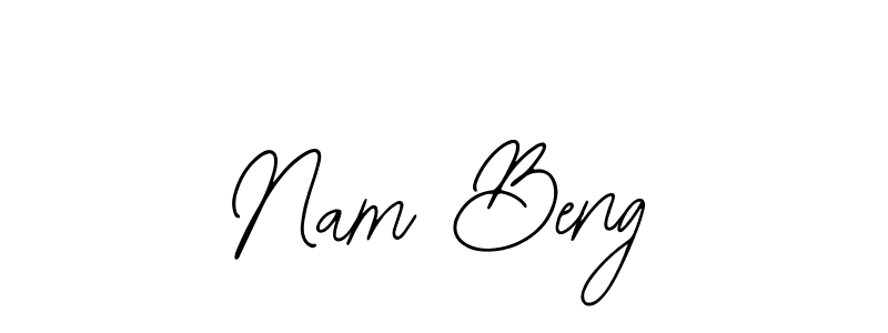 This is the best signature style for the Nam Beng name. Also you like these signature font (Bearetta-2O07w). Mix name signature. Nam Beng signature style 12 images and pictures png