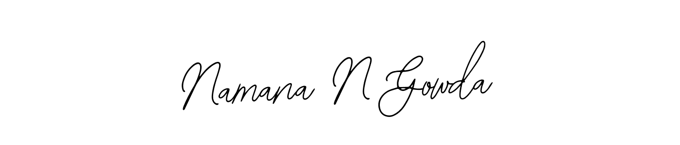 Also we have Namana N Gowda name is the best signature style. Create professional handwritten signature collection using Bearetta-2O07w autograph style. Namana N Gowda signature style 12 images and pictures png