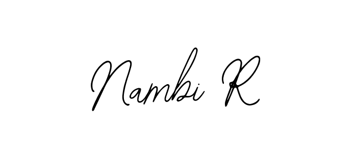 You can use this online signature creator to create a handwritten signature for the name Nambi R. This is the best online autograph maker. Nambi R signature style 12 images and pictures png