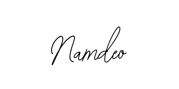 Use a signature maker to create a handwritten signature online. With this signature software, you can design (Bearetta-2O07w) your own signature for name Namdeo. Namdeo signature style 12 images and pictures png