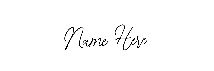 Design your own signature with our free online signature maker. With this signature software, you can create a handwritten (Bearetta-2O07w) signature for name Name Here. Name Here signature style 12 images and pictures png