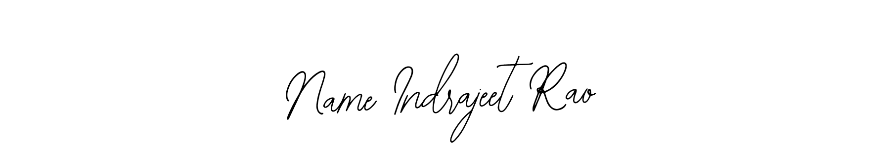 You should practise on your own different ways (Bearetta-2O07w) to write your name (Name Indrajeet Rao) in signature. don't let someone else do it for you. Name Indrajeet Rao signature style 12 images and pictures png