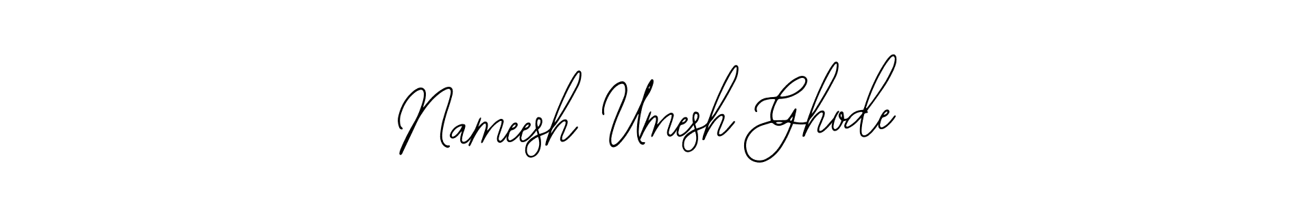 Make a short Nameesh Umesh Ghode signature style. Manage your documents anywhere anytime using Bearetta-2O07w. Create and add eSignatures, submit forms, share and send files easily. Nameesh Umesh Ghode signature style 12 images and pictures png