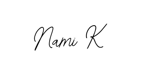 Also You can easily find your signature by using the search form. We will create Nami K name handwritten signature images for you free of cost using Bearetta-2O07w sign style. Nami K signature style 12 images and pictures png