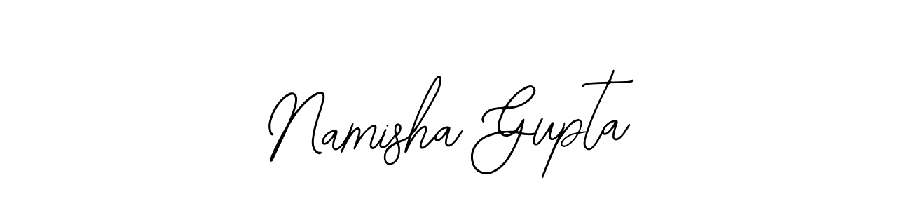 Bearetta-2O07w is a professional signature style that is perfect for those who want to add a touch of class to their signature. It is also a great choice for those who want to make their signature more unique. Get Namisha Gupta name to fancy signature for free. Namisha Gupta signature style 12 images and pictures png