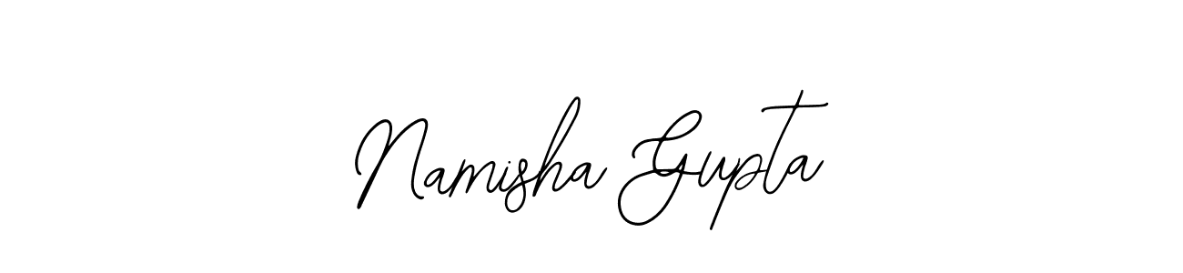 Bearetta-2O07w is a professional signature style that is perfect for those who want to add a touch of class to their signature. It is also a great choice for those who want to make their signature more unique. Get Namisha Gupta name to fancy signature for free. Namisha Gupta signature style 12 images and pictures png