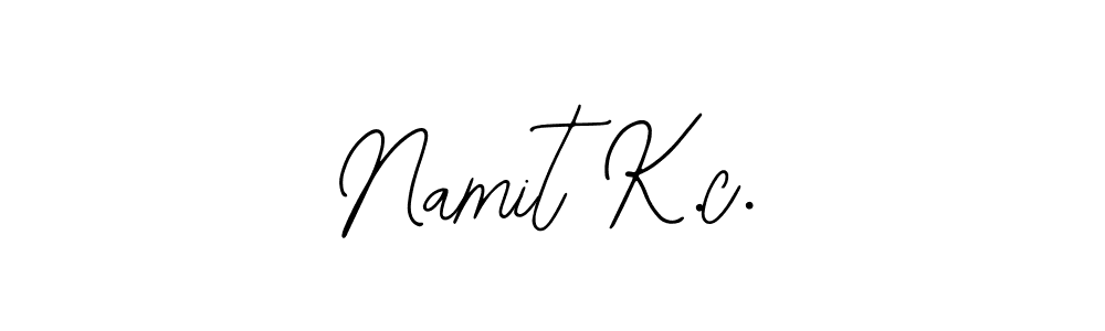 Use a signature maker to create a handwritten signature online. With this signature software, you can design (Bearetta-2O07w) your own signature for name Namit K.c.. Namit K.c. signature style 12 images and pictures png
