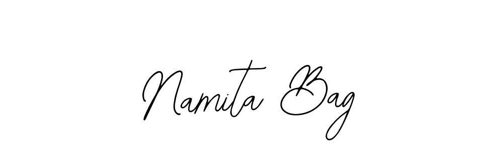 Also You can easily find your signature by using the search form. We will create Namita Bag name handwritten signature images for you free of cost using Bearetta-2O07w sign style. Namita Bag signature style 12 images and pictures png