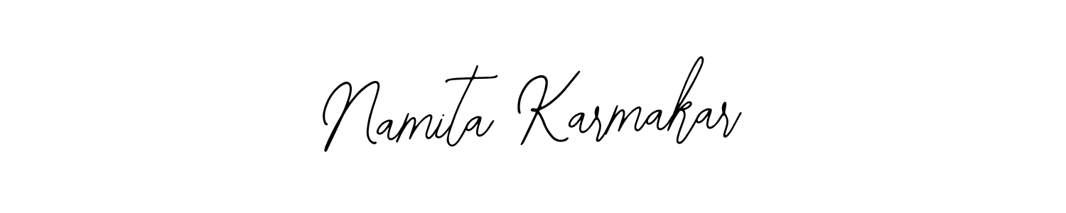The best way (Bearetta-2O07w) to make a short signature is to pick only two or three words in your name. The name Namita Karmakar include a total of six letters. For converting this name. Namita Karmakar signature style 12 images and pictures png