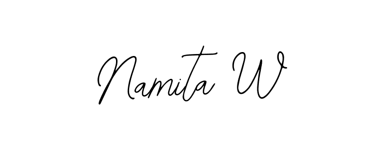 The best way (Bearetta-2O07w) to make a short signature is to pick only two or three words in your name. The name Namita W include a total of six letters. For converting this name. Namita W signature style 12 images and pictures png
