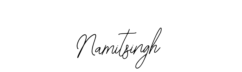 How to make Namitsingh name signature. Use Bearetta-2O07w style for creating short signs online. This is the latest handwritten sign. Namitsingh signature style 12 images and pictures png