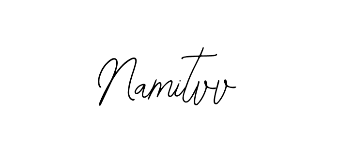 The best way (Bearetta-2O07w) to make a short signature is to pick only two or three words in your name. The name Namitvv include a total of six letters. For converting this name. Namitvv signature style 12 images and pictures png