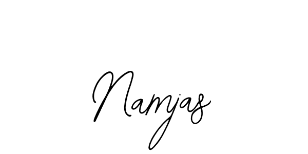 Use a signature maker to create a handwritten signature online. With this signature software, you can design (Bearetta-2O07w) your own signature for name Namjas. Namjas signature style 12 images and pictures png