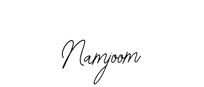 Design your own signature with our free online signature maker. With this signature software, you can create a handwritten (Bearetta-2O07w) signature for name Namjoom. Namjoom signature style 12 images and pictures png