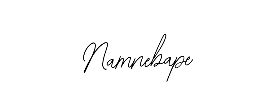 Make a beautiful signature design for name Namnebape. With this signature (Bearetta-2O07w) style, you can create a handwritten signature for free. Namnebape signature style 12 images and pictures png