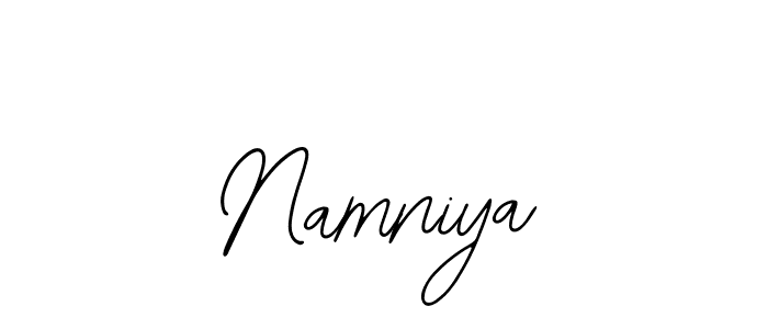 How to make Namniya name signature. Use Bearetta-2O07w style for creating short signs online. This is the latest handwritten sign. Namniya signature style 12 images and pictures png