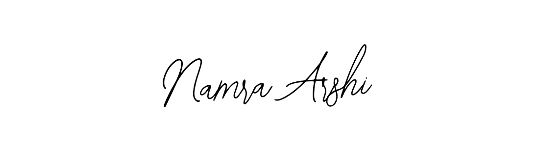 How to make Namra Arshi signature? Bearetta-2O07w is a professional autograph style. Create handwritten signature for Namra Arshi name. Namra Arshi signature style 12 images and pictures png