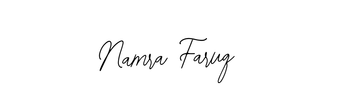 Design your own signature with our free online signature maker. With this signature software, you can create a handwritten (Bearetta-2O07w) signature for name Namra Faruq. Namra Faruq signature style 12 images and pictures png