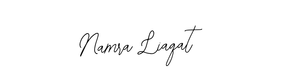 Use a signature maker to create a handwritten signature online. With this signature software, you can design (Bearetta-2O07w) your own signature for name Namra Liaqat. Namra Liaqat signature style 12 images and pictures png