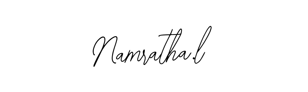 Create a beautiful signature design for name Namratha.l. With this signature (Bearetta-2O07w) fonts, you can make a handwritten signature for free. Namratha.l signature style 12 images and pictures png