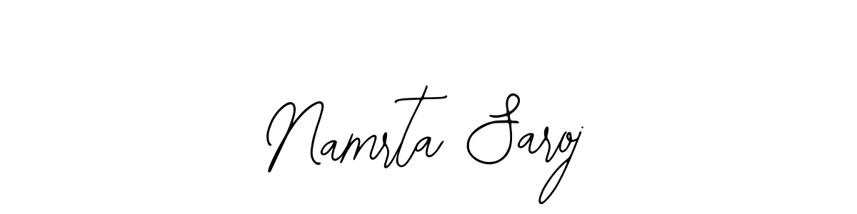 The best way (Bearetta-2O07w) to make a short signature is to pick only two or three words in your name. The name Namrta Saroj include a total of six letters. For converting this name. Namrta Saroj signature style 12 images and pictures png