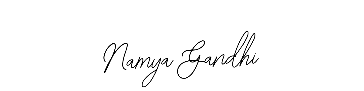 How to make Namya Gandhi signature? Bearetta-2O07w is a professional autograph style. Create handwritten signature for Namya Gandhi name. Namya Gandhi signature style 12 images and pictures png