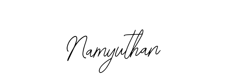 How to make Namyuthan name signature. Use Bearetta-2O07w style for creating short signs online. This is the latest handwritten sign. Namyuthan signature style 12 images and pictures png