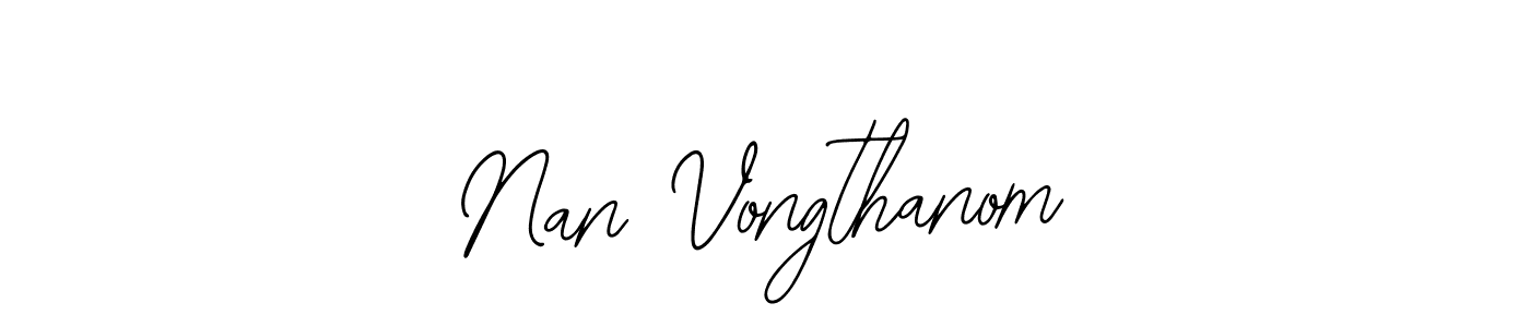 The best way (Bearetta-2O07w) to make a short signature is to pick only two or three words in your name. The name Nan Vongthanom include a total of six letters. For converting this name. Nan Vongthanom signature style 12 images and pictures png