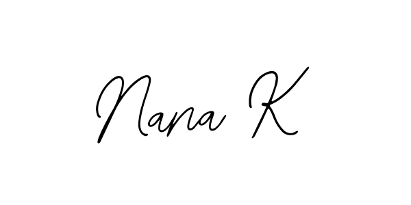 Also You can easily find your signature by using the search form. We will create Nana K name handwritten signature images for you free of cost using Bearetta-2O07w sign style. Nana K signature style 12 images and pictures png